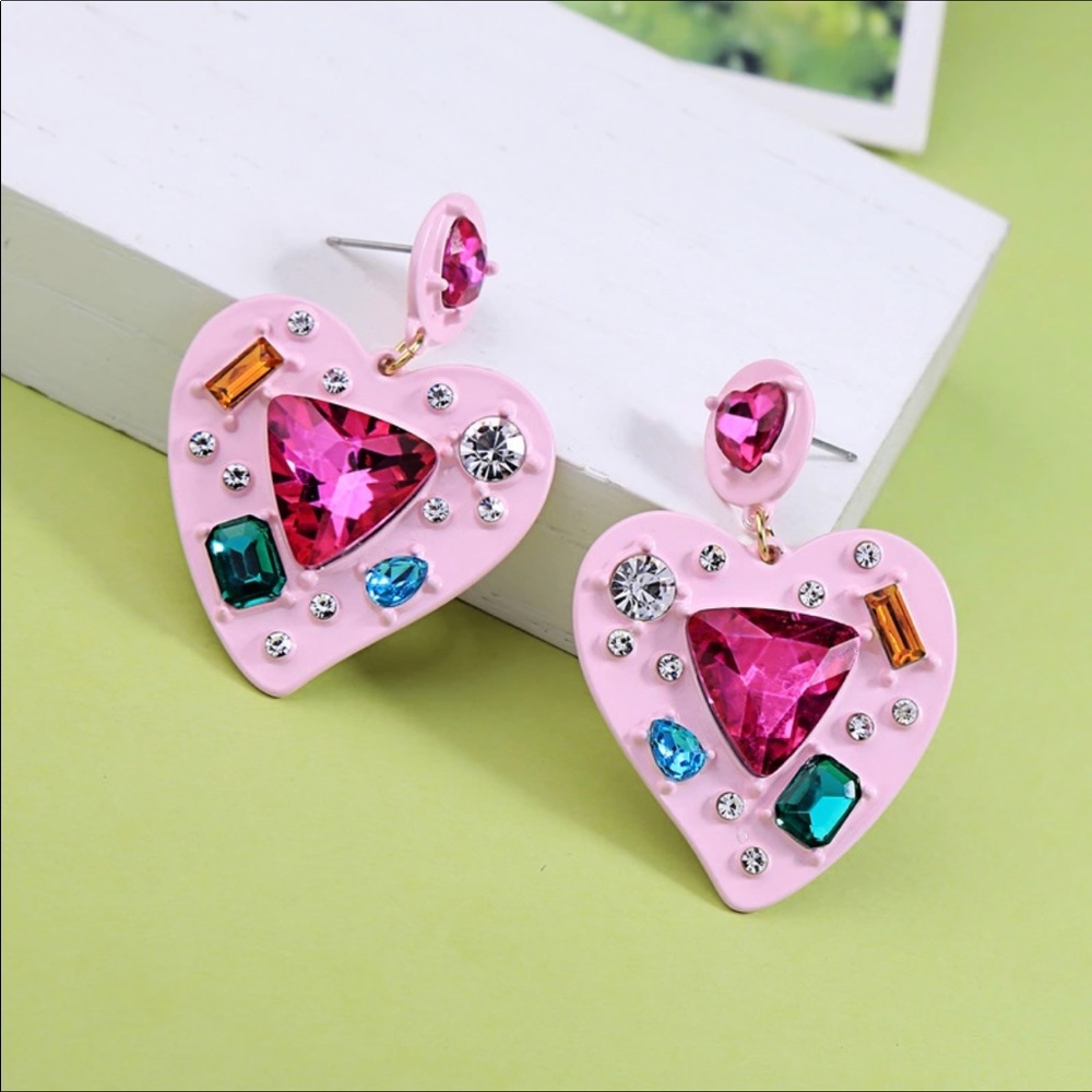 Swarovski Heart Earrings New With Tags NWT - Picture 5 of 5
